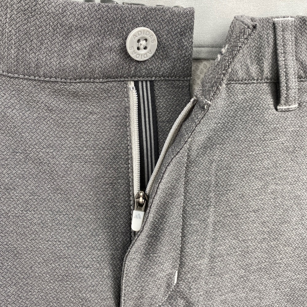 Adidas Golf Shorts Mens 35 Gray Textured Performance Athletic Country Club - Picture 9 of 11